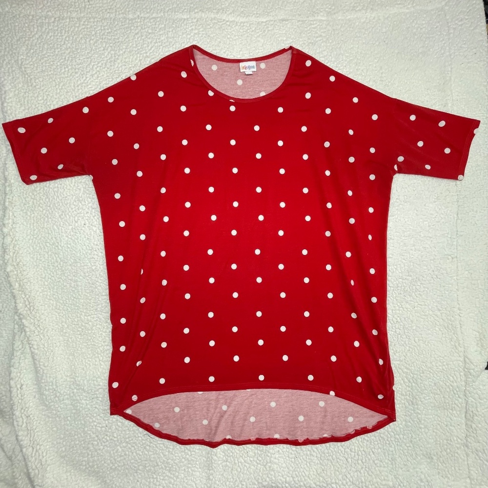 LuLaRoe Red Polka Dot Tunic